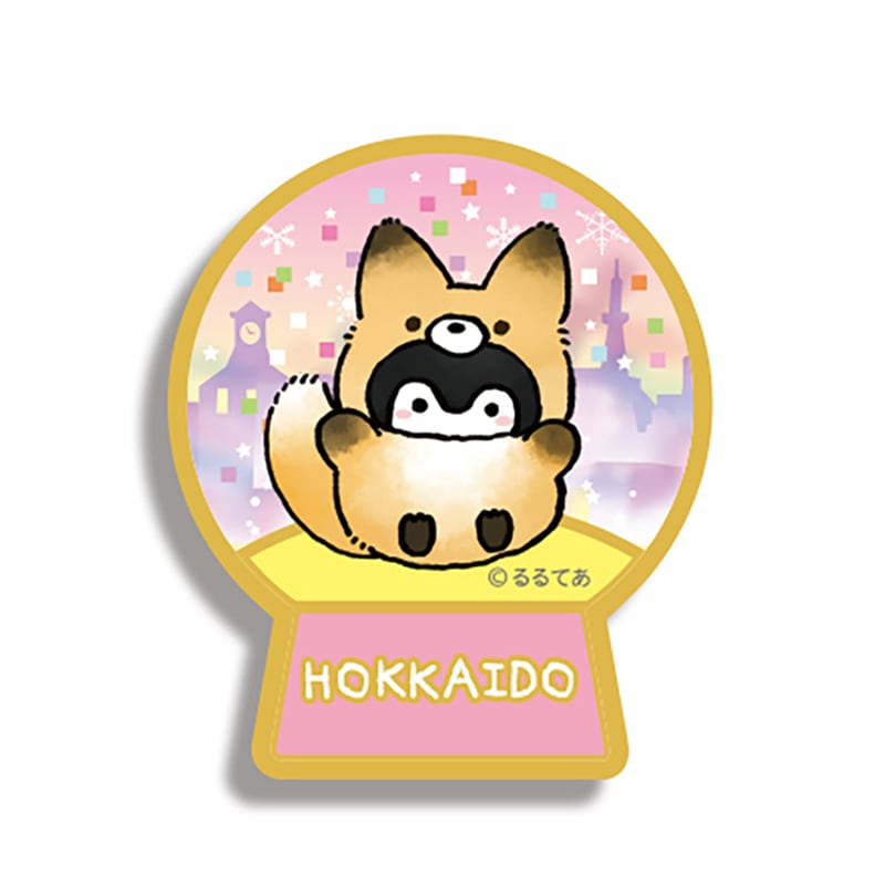 コウペンちゃん スノードーム型ピンズ(キタキツネ)