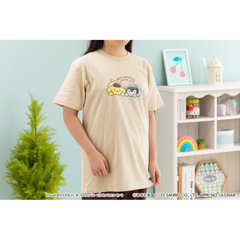 コウペンちゃん×サンリオキャラクターズ Tシャツ(ポムポムプリン)