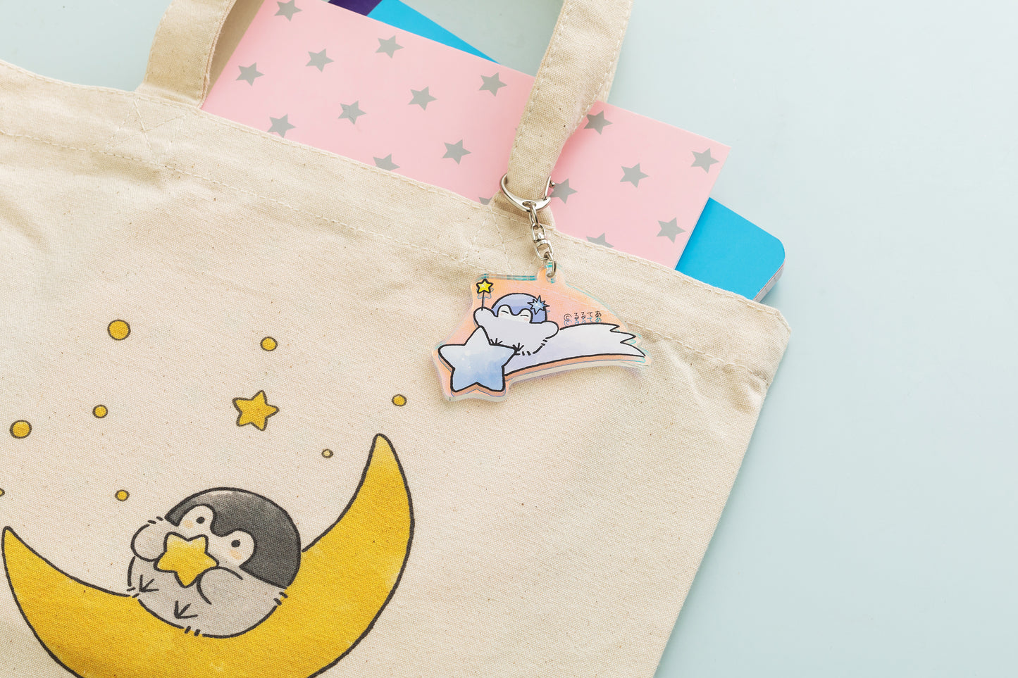 コウペンちゃん 花丸まんてん星 オーロラアクリルキーホルダー(流れ星)