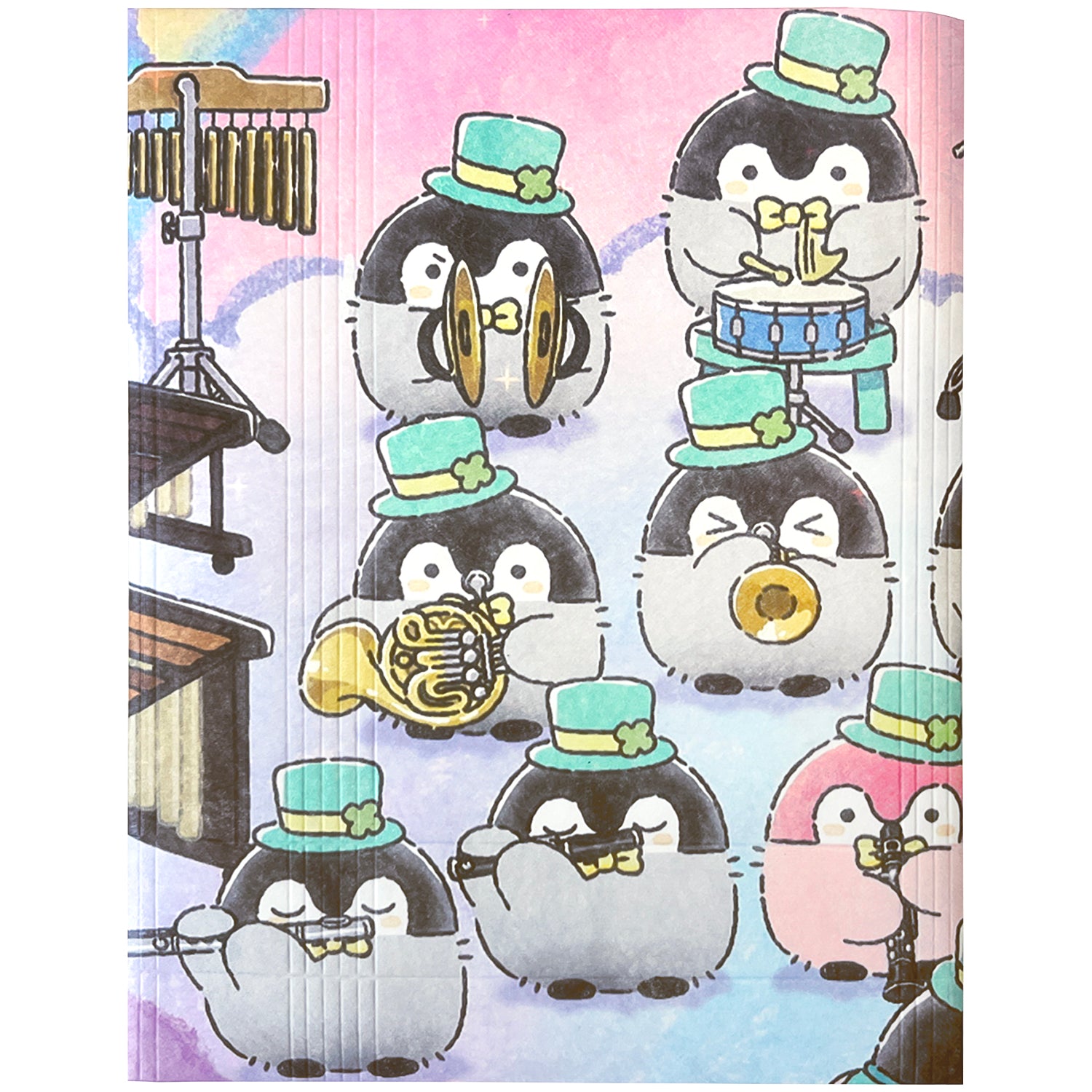 【RIBONページ】ワンちゃんズ大集合☆ コウペンちゃん フリーサイズブックカバー01 ブラスバンド – コウペン