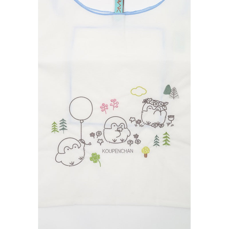 コウペンちゃん 刺繍エコバッグ 風船 ホワイト