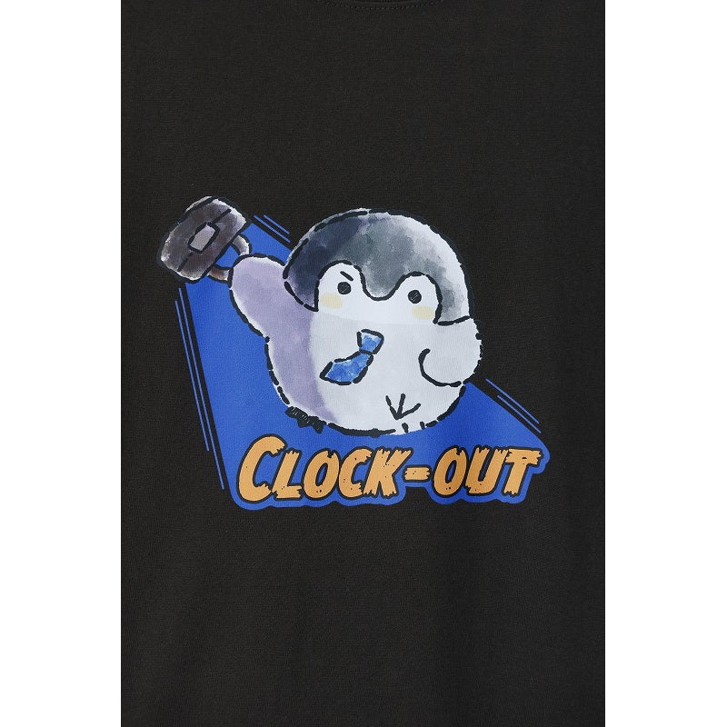 コウペンちゃん Tシャツ CLOK OUT スミ