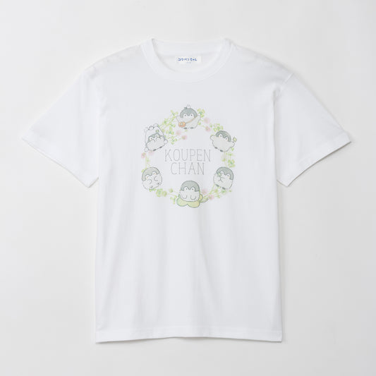 コウペンちゃん Tシャツ 花冠 ホワイト