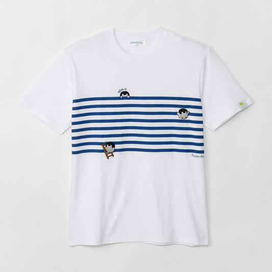 コウペンちゃん Tシャツ ボーダー ホワイト