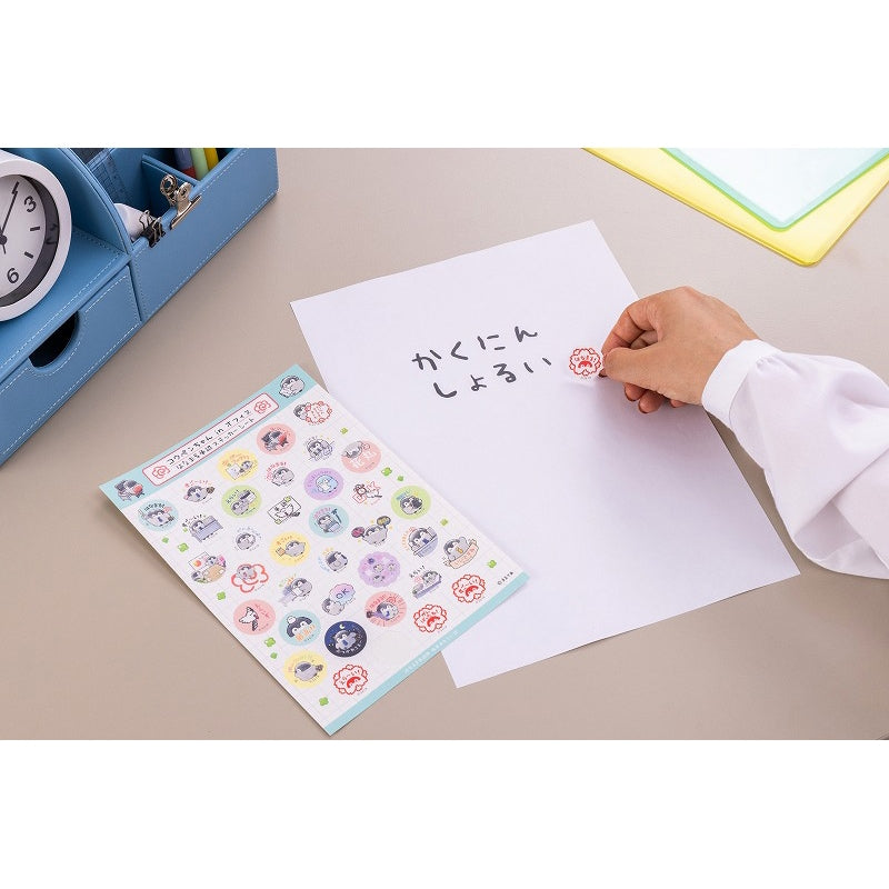 コウペンちゃん inオフィス はなまる承認部 はなまる承認ステッカーシート