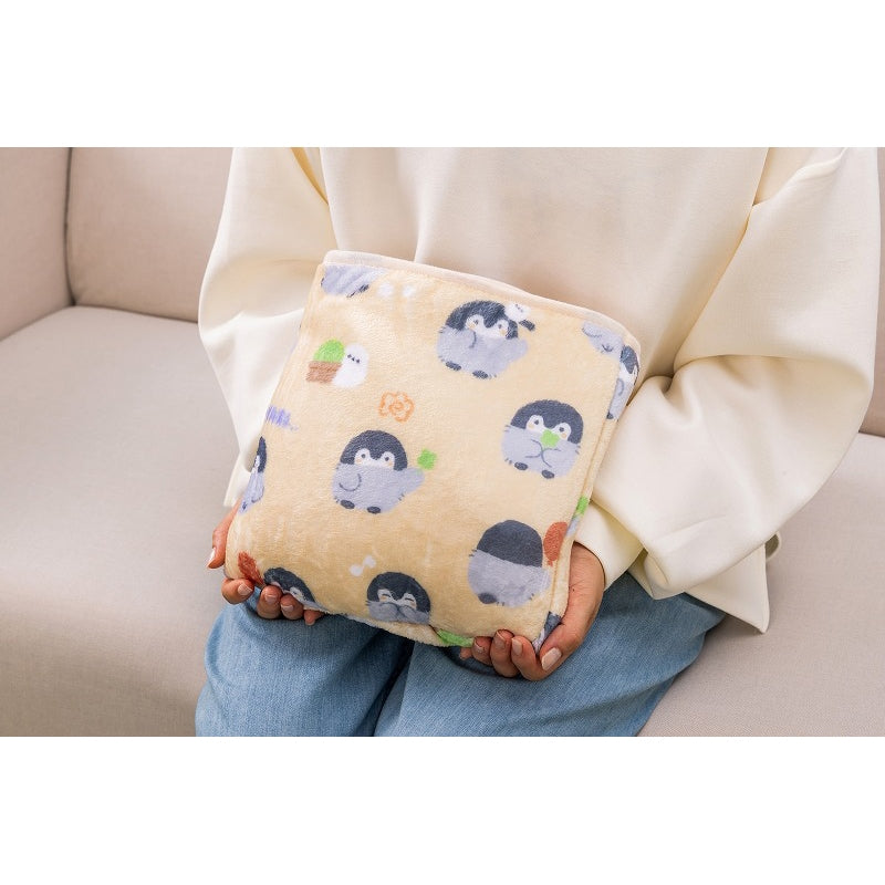 コウペンちゃん あったか収納ポケット付き3WAYブランケット(ほんわかオレンジ)