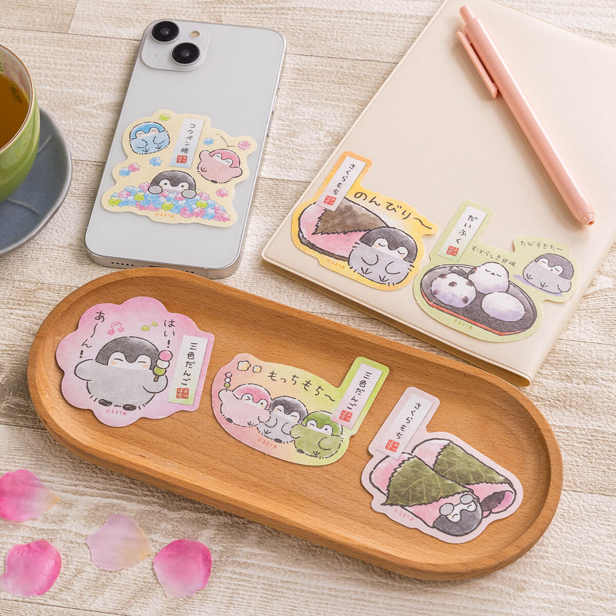 コウペンちゃん はんなりよつば堂 スマホに貼れるサイズの和紙ステッカー(コウペン糖)