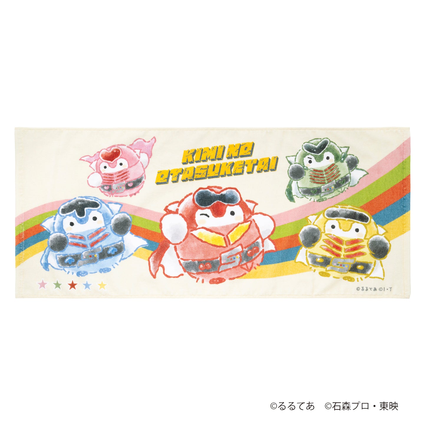 ゴレンジャー×コウペンちゃん 軽くて柔らかいフェイスタオル
