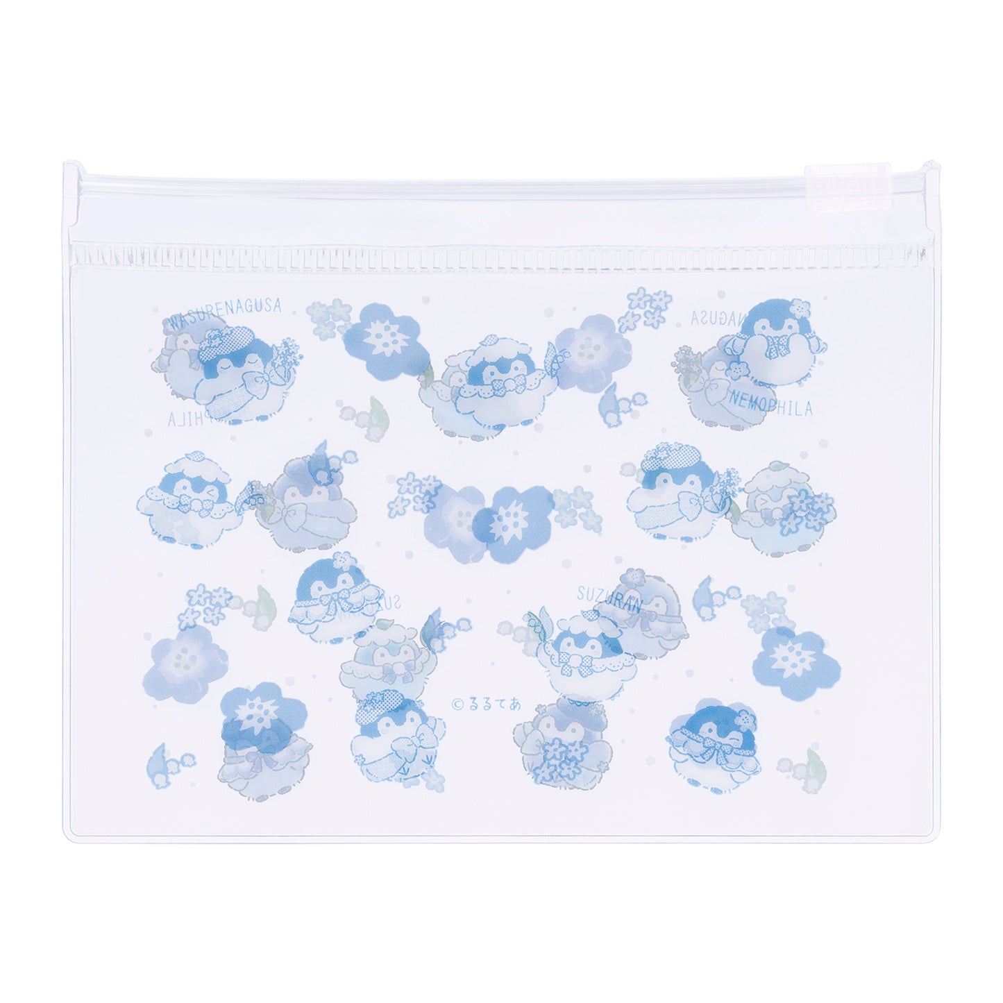 코우펜짱 하나마루 하늘빛 부케 트레이딩 슬라이더 파우치 (전 6종)