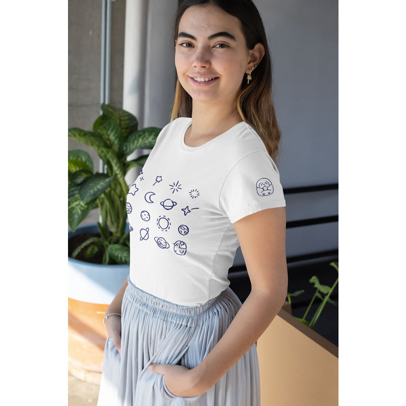 コウペンちゃん Tシャツ スペースマテリアル ホワイト
