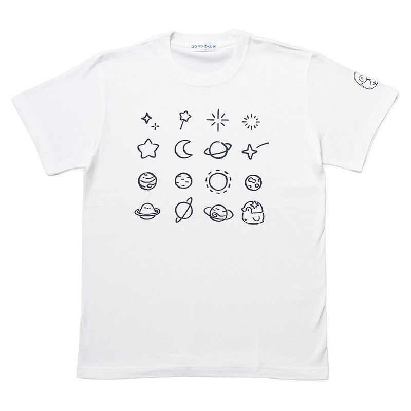コウペンちゃん Tシャツ スペースマテリアル ホワイト