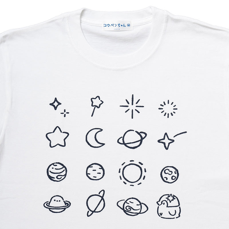 コウペンちゃん Tシャツ スペースマテリアル ホワイト