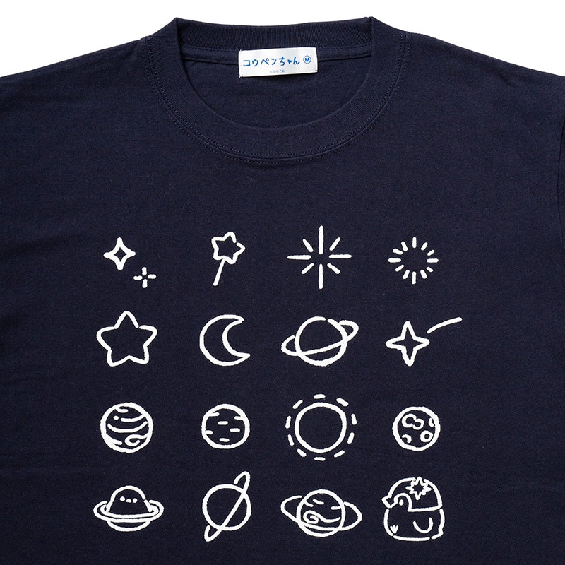 コウペンちゃん Tシャツ スペースマテリアル ネイビー