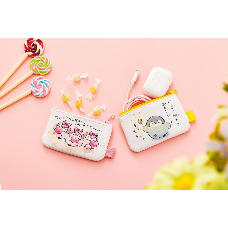 コウペンちゃん 2個セットポーチ(お布団・チョコ)