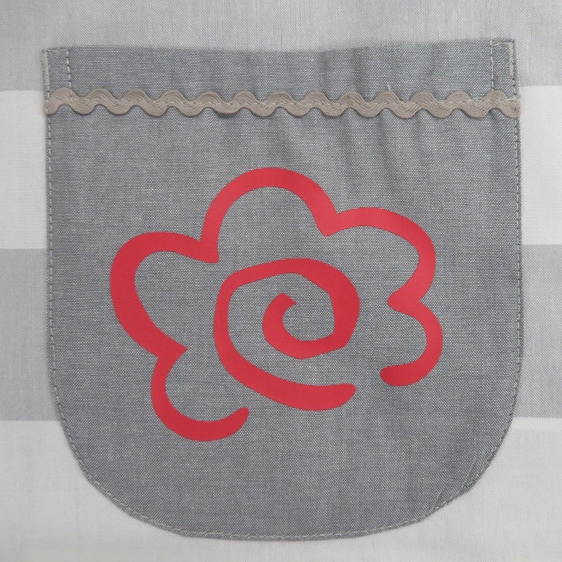 コウペンちゃん ボーダータブリエエプロン GY