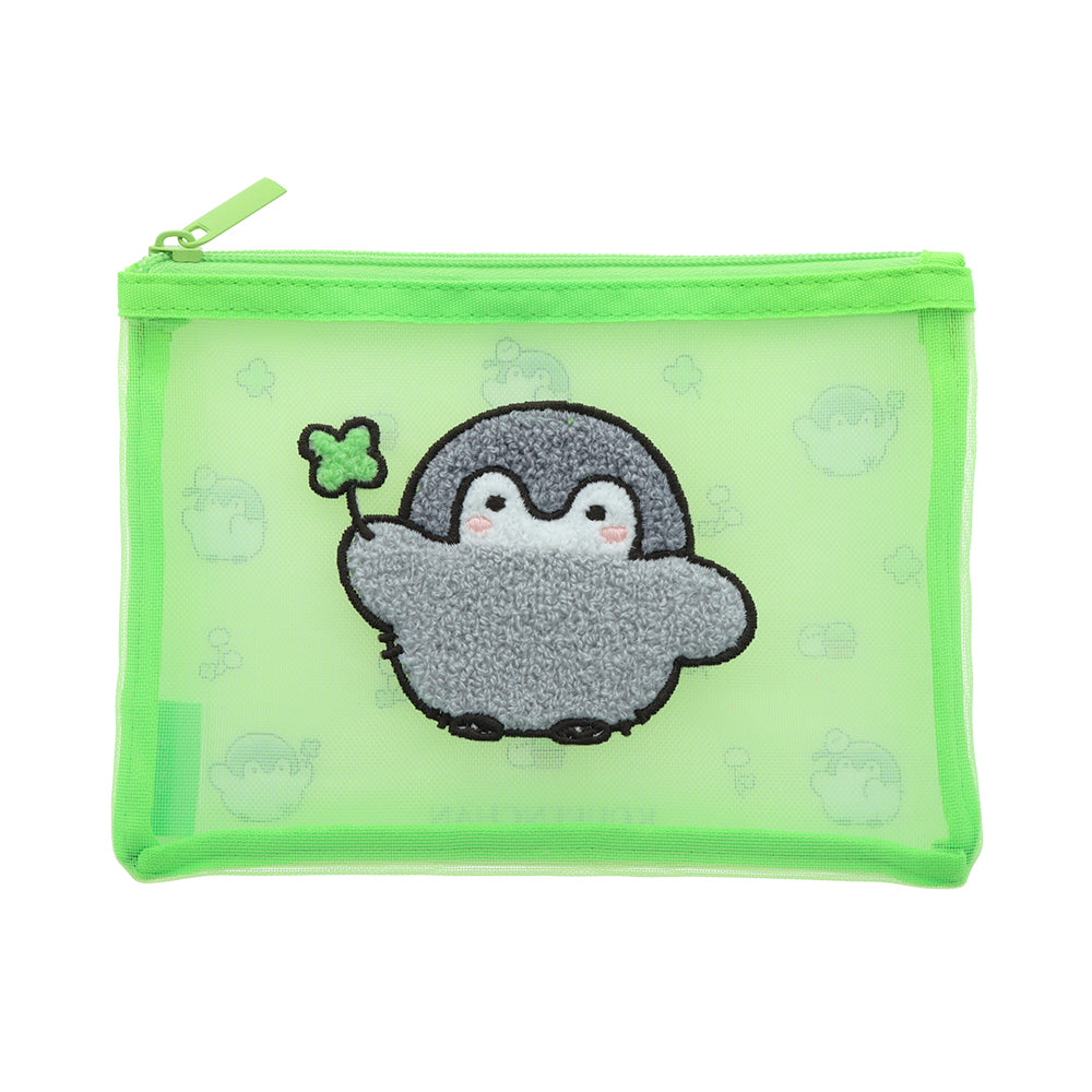 コウペンちゃん サガラ刺繍メッシュポーチ みどり