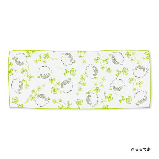 コウペンちゃん ファストドライフェイスタオル(クローバー)