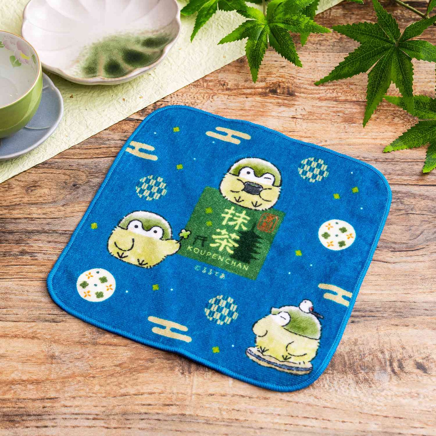 コウペンちゃん はんなり京都 タオルハンカチ(抹茶コウペンちゃん)