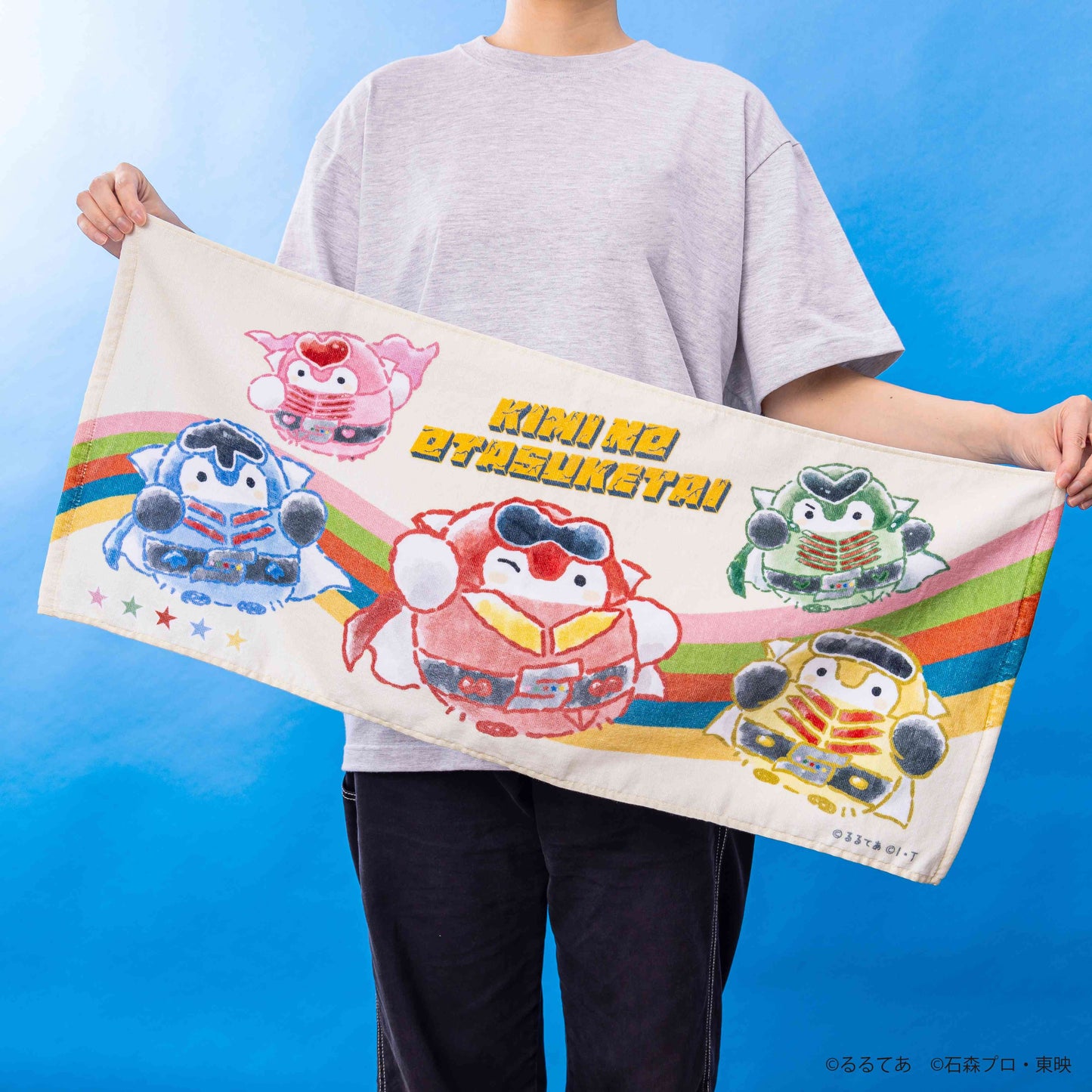 ゴレンジャー×コウペンちゃん 軽くて柔らかいフェイスタオル