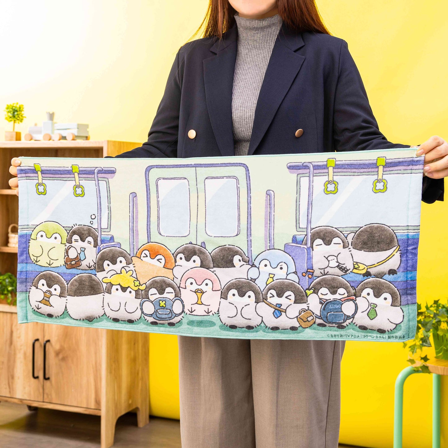 애니메이션 “Koupen-chan,코우펜짱,点赞鹅,正能量企鵝통학도 출장도 하나마루 라이프! 부드러운 페이스 타올