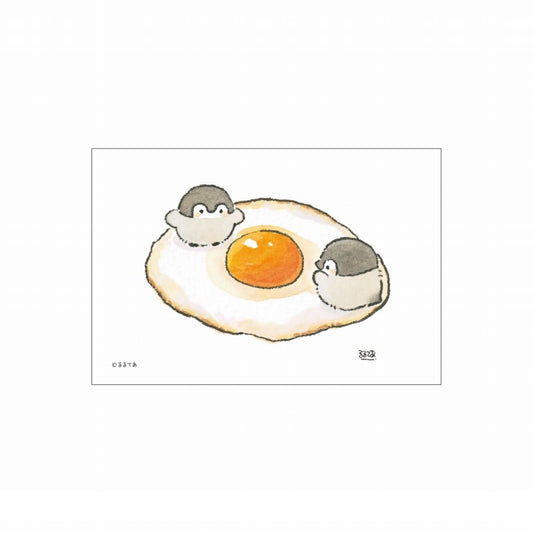 コウペンちゃん 原画のポストカード（目玉焼き）