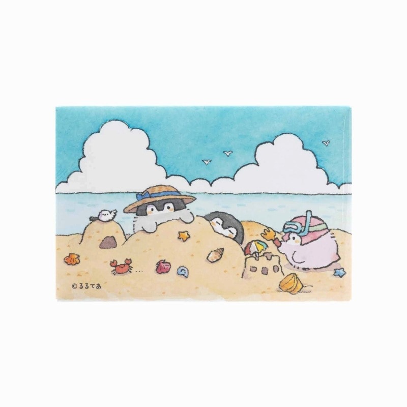 コウペンちゃん 原画のスクエアマグネット（砂浜）