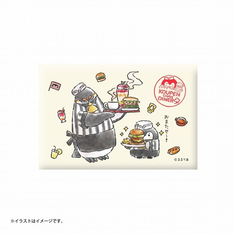 コウペンちゃん ダイナー スクエアマグネット（大人のペンギンさんといっしょ）