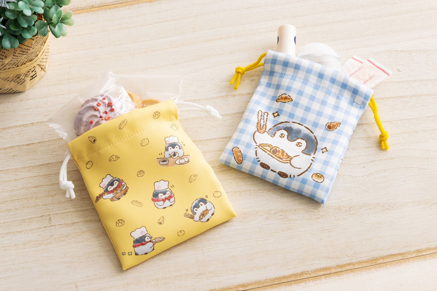 コウペンちゃん はなまるベーカリー 2個セット豆巾着