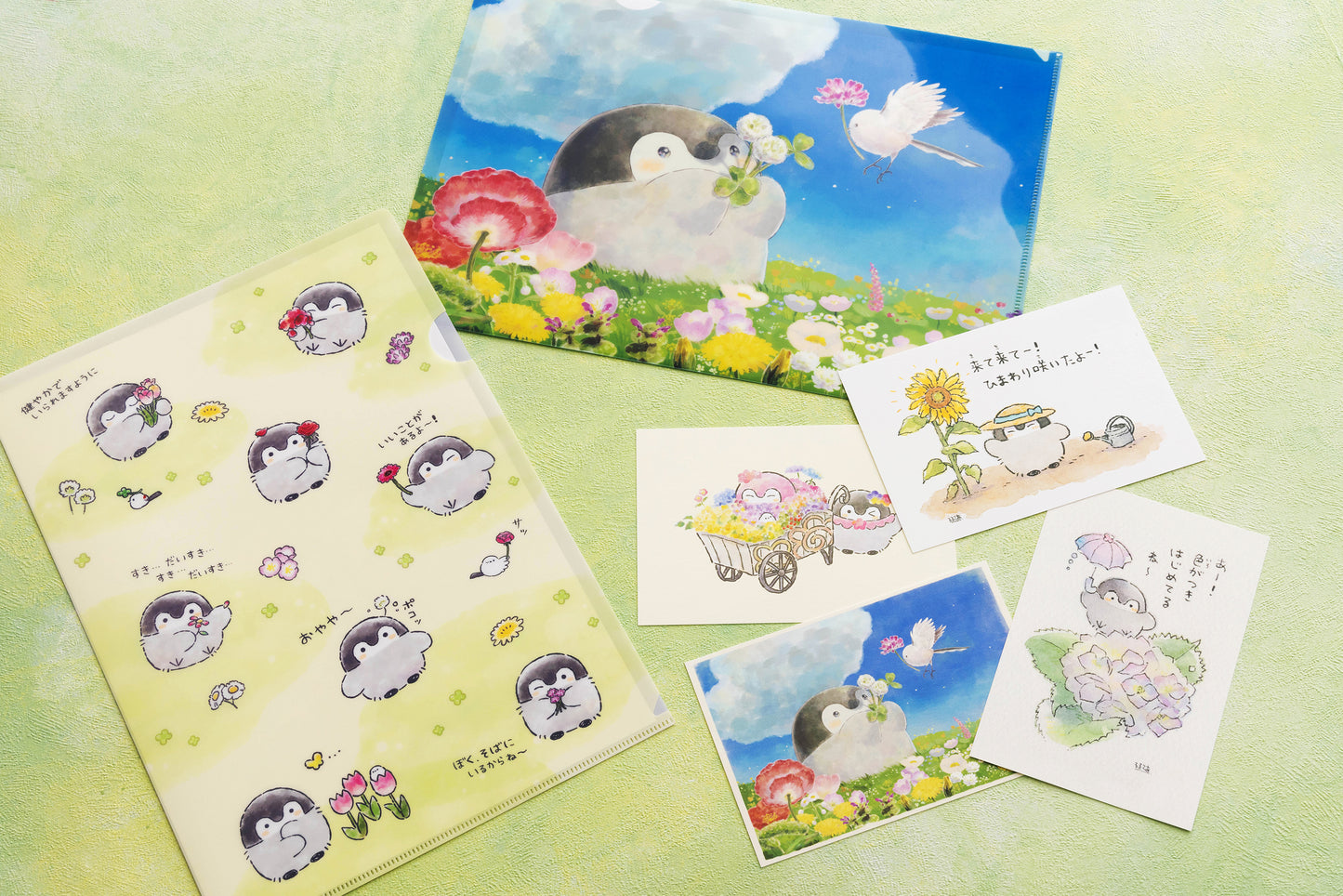コウペンちゃん 花丸らんまん ポストカード（フラワーワゴン）