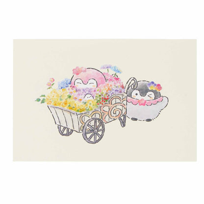 コウペンちゃん 花丸らんまん ポストカード（フラワーワゴン）
