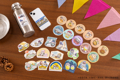 ゆるキャン△×コウペンちゃん スマホに貼れるサイズのステッカー（大垣千明・犬山あおい・のんびりしてえら〜い！）