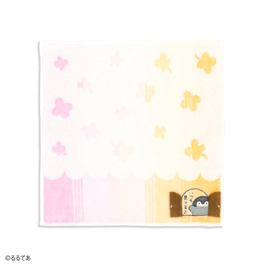 コウペンちゃん 君を見守る タオルハンカチ ピンク