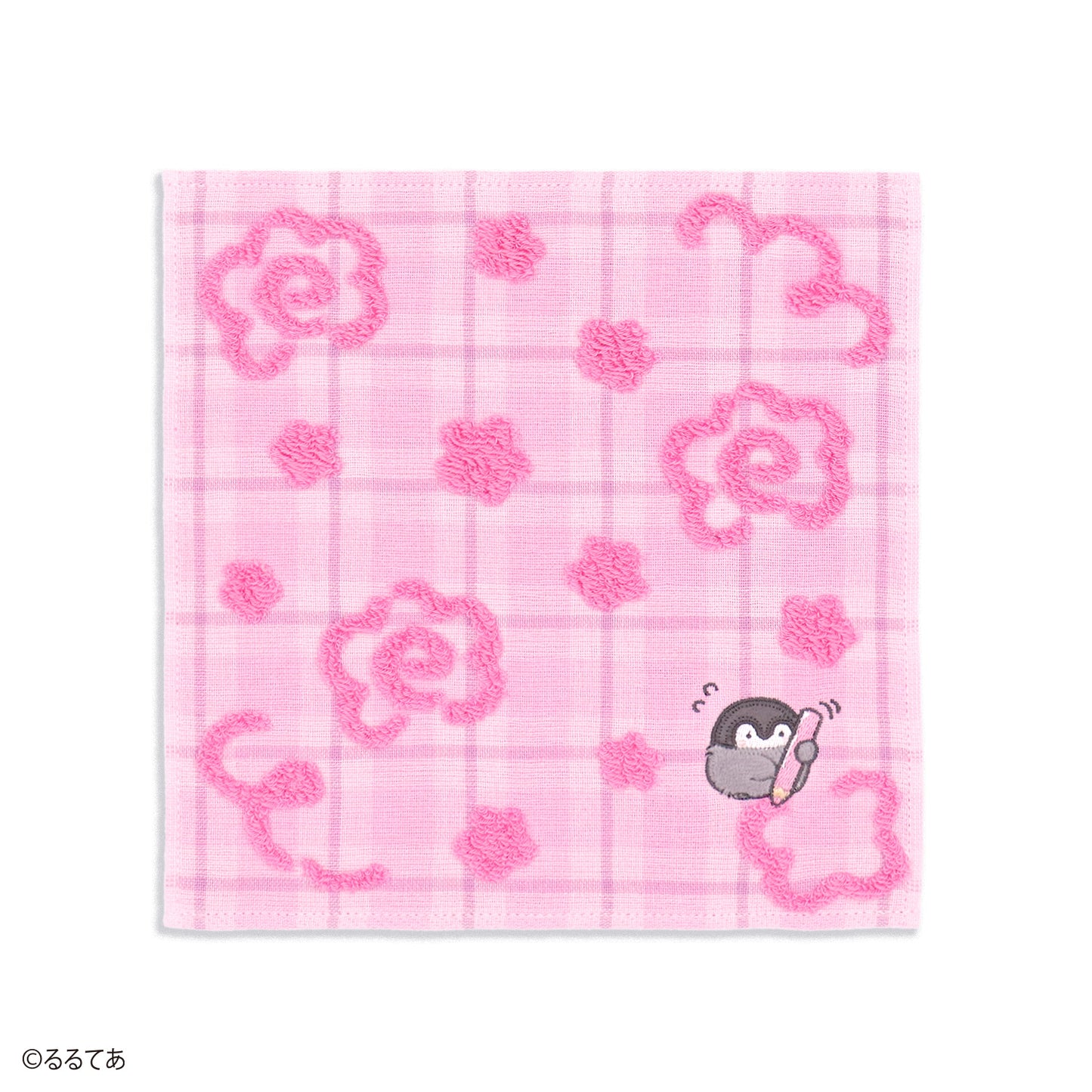 コウペンちゃん 君にはなまる タオルハンカチ ピンク