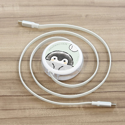 コウペンちゃん PD60W対応USB2.0リール式Type-Cケーブル（コウペンちゃん&邪エナガさん）