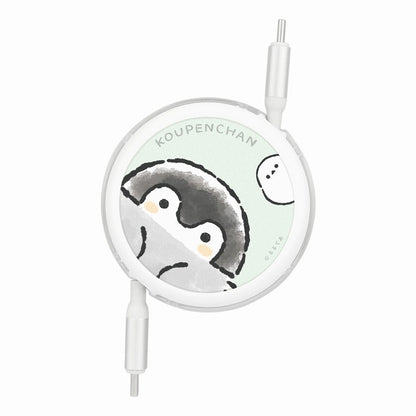コウペンちゃん PD60W対応USB2.0リール式Type-Cケーブル（コウペンちゃん&邪エナガさん）