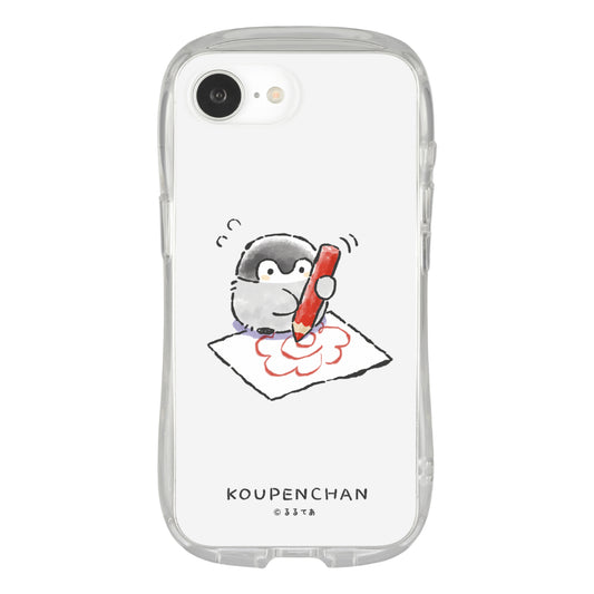 コウペンちゃん iPhone16e対応クリスタルクリアケース（はなまる書いてる）