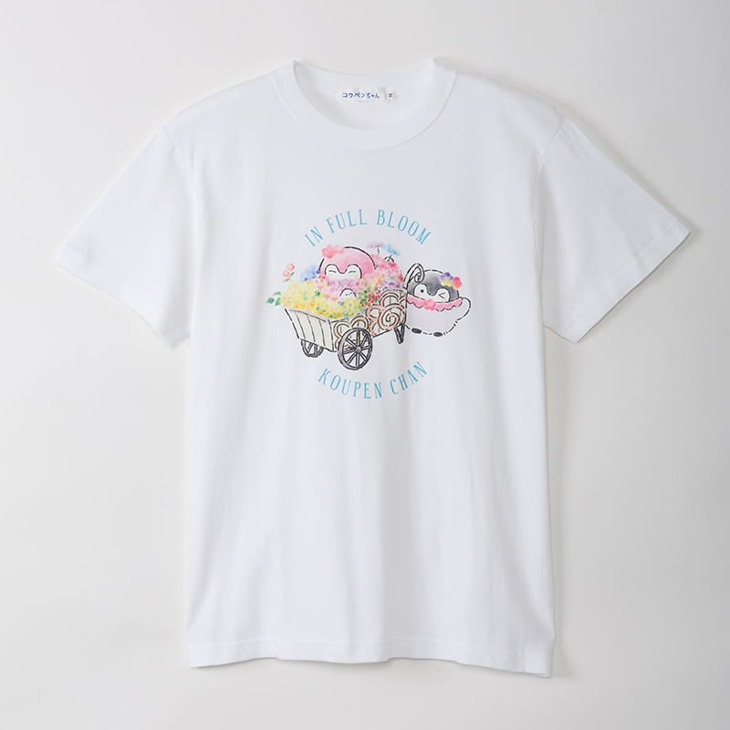 コウペンちゃん 花丸らんまん Tシャツ 満開ワゴン ホワイト