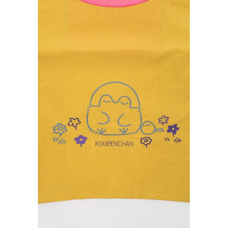 コウペンちゃん 刺繍エコバッグ コウペンちゃんと邪エナガさん イエロー