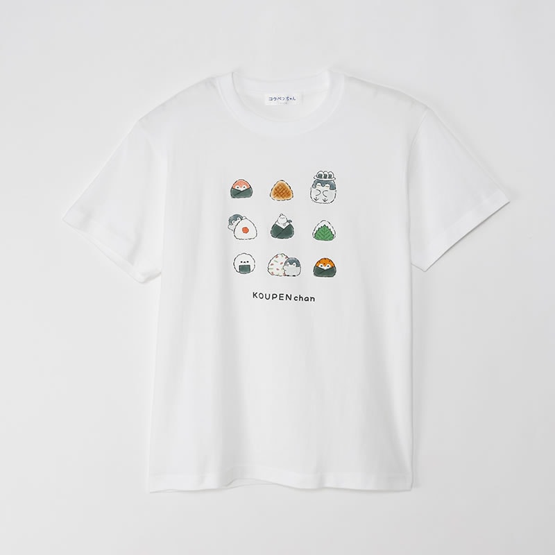 コウペンちゃん 収穫祭！ Tシャツ おにぎり ホワイト