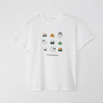 コウペンちゃん 収穫祭！ Tシャツ おにぎり ホワイト