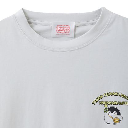 TV anime “Koupen-chan”Commuting, attending school, business trips, Hanamaru life! Big Silhouette T-shirt Crowded Train Gray