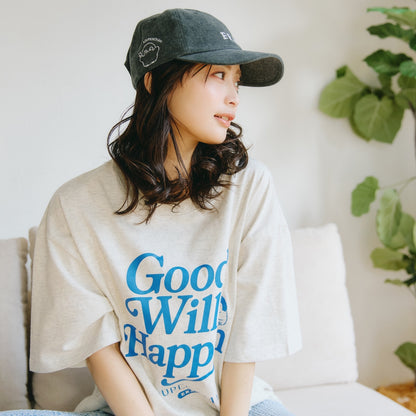 코우펜짱 빅 실루엣 티셔츠 Good Will Happen 헤더 화이트 M