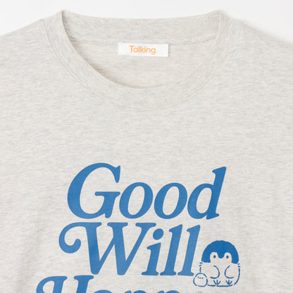 코우펜짱 빅 실루엣 티셔츠 Good Will Happen 헤더 화이트 M