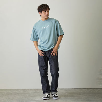 Koupen-chan Big Silhouette T-shirt YOU ARE SUPER ERAI~! Blue Gray