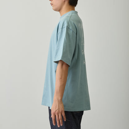 Koupen-chan Big Silhouette T-shirt YOU ARE SUPER ERAI~! Blue Gray
