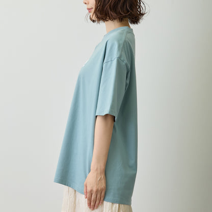Koupen-chan Big Silhouette T-shirt YOU ARE SUPER ERAI~! Blue Gray