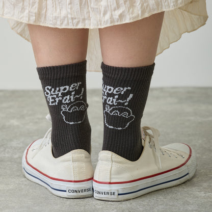 点赞鹅 袜子 Super Erai～！炭黑色 22-24cm