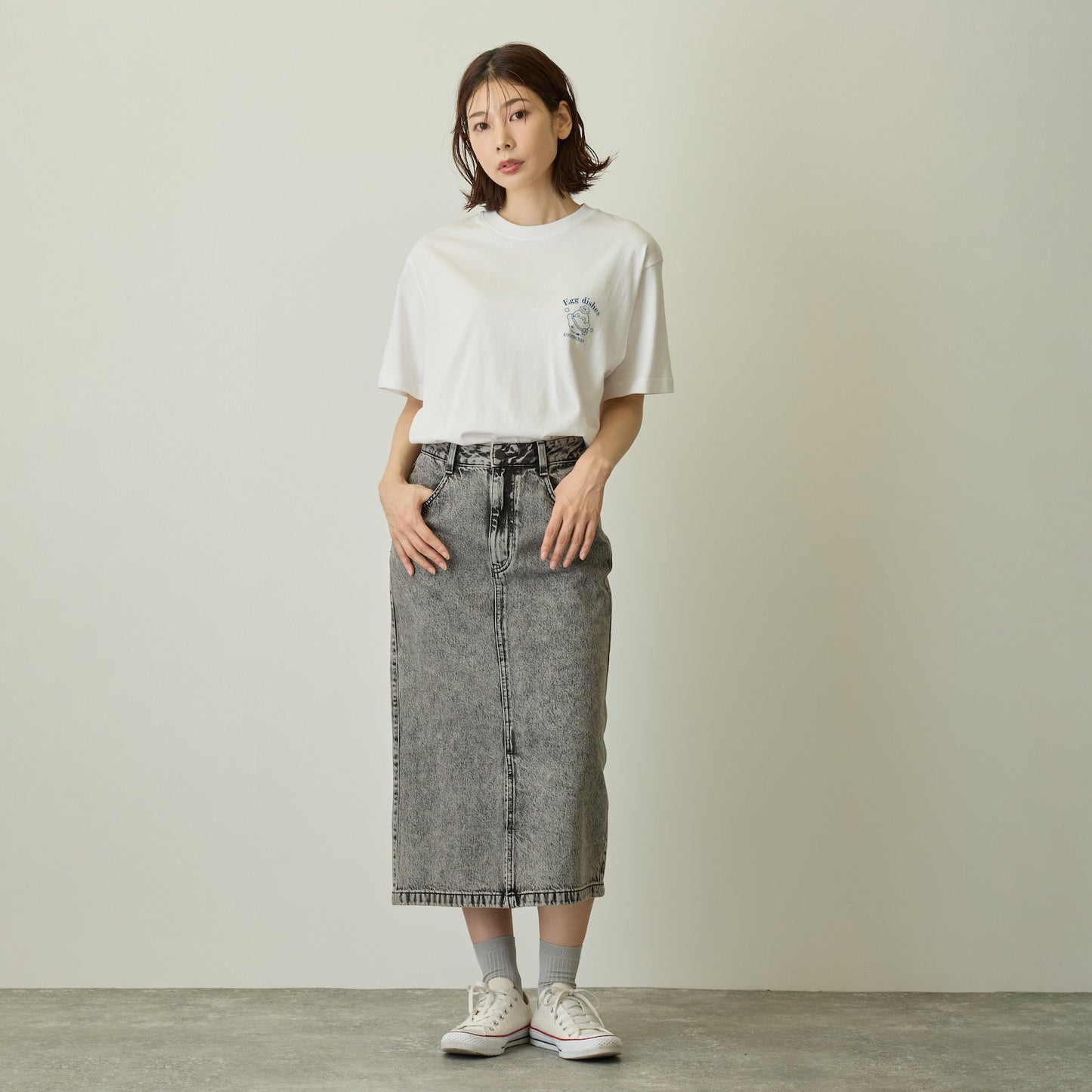 Koupen-chan T-shirt Egg dishes white