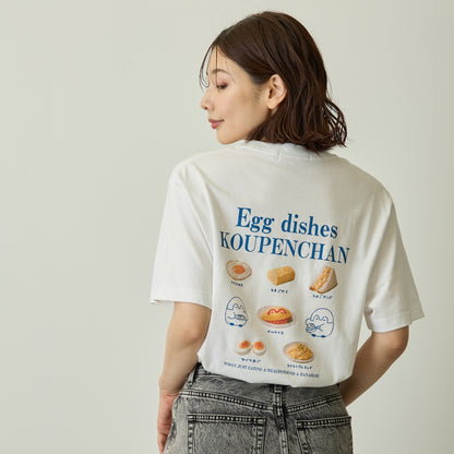 Koupen-chan T-shirt Egg dishes white
