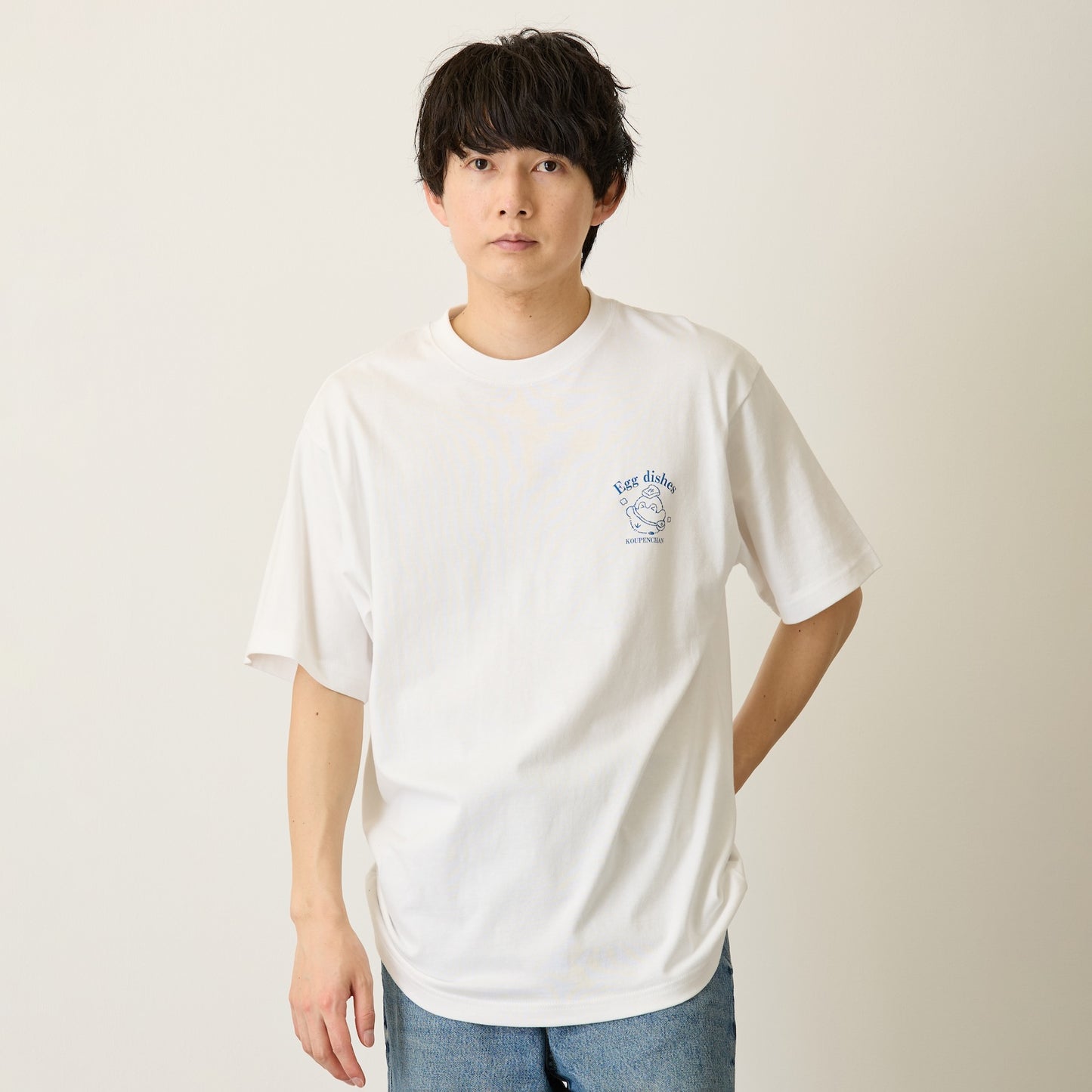 Koupen-chan T-shirt Egg dishes white